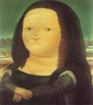Fernando Botero Painting - Mona LisaFernando Botero